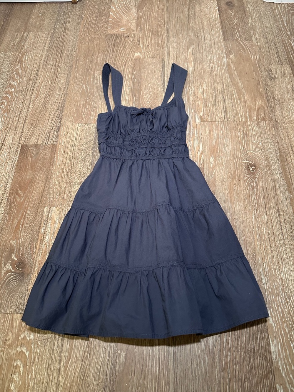 Aritzia Sunday Best Martine Midi Dress 2XS Blue Tiered Lined